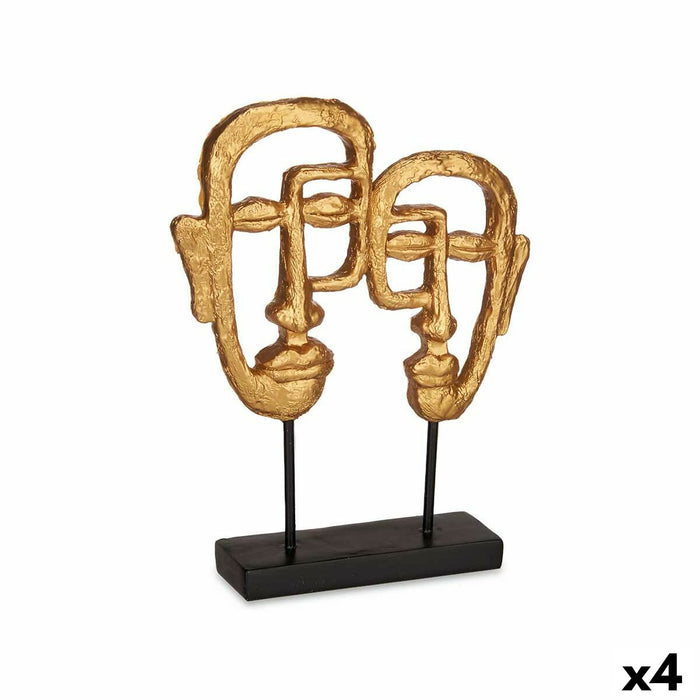 Декоративна фигурка Gift Decor YZ211914-4 YZ211914-4 Златен Лице 27 x 32,5 x 10,5 cm (4 броя)