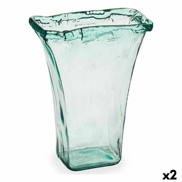 Ваза Gift Decor A35435 A35435 Прозрачен Кристал Рециклирано стъкло 27 x 34,5 x 14 cm (2 броя)