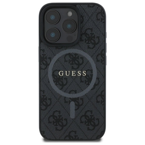 Калъф Guess 4G Ring Classic Logo MagSafe за iPhone 16 Pro Max - черен