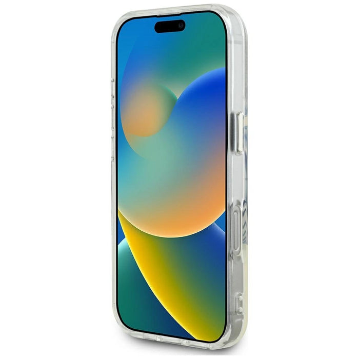 Калъф Guess IML Metal Colored Circle Classic Logo MagSafe за iPhone 16 Pro Max - розов