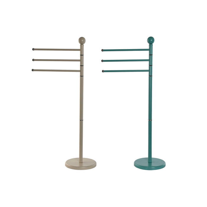Поставка за кърпи Home ESPRIT Бежов цвят тюркоаз Метал 43 x 22 x 90 cm 2 броя