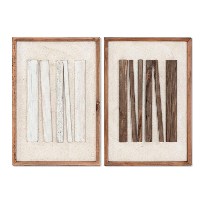 Картина Home ESPRIT Бор Рециклирано дърво 42,5 x 4 x 62,5 cm 44 x 6 x 64 cm