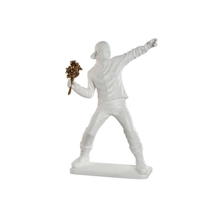 Декоративна фигурка Home ESPRIT Бял Златен 41 x 24 x 66 cm