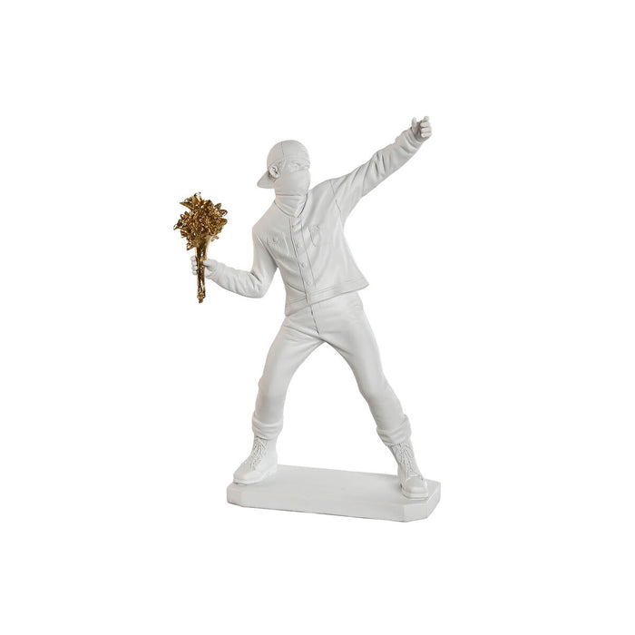 Декоративна фигурка Home ESPRIT Бял Златен 23 x 12 x 40 cm
