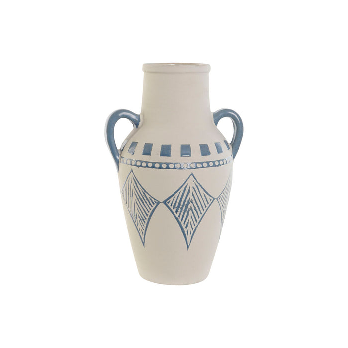Ваза Home ESPRIT Син Кафяв Керамика Средиземноморско 22 x 18 x 36,5 cm 22 x 18 x 35 cm