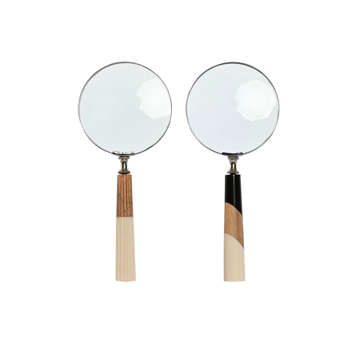 Декоративна фигурка Home ESPRIT Двуцветен Колониален Лупа 10 x 2,5 x 24,5 cm (2 броя)
