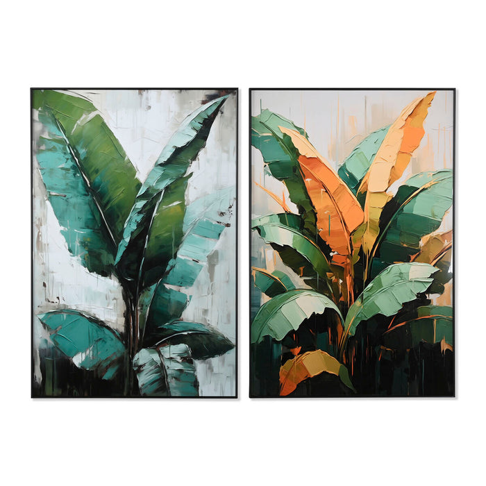 Пластно Home ESPRIT Зелен Палми Тропически 80 x 3,5 x 120 cm (2 броя)