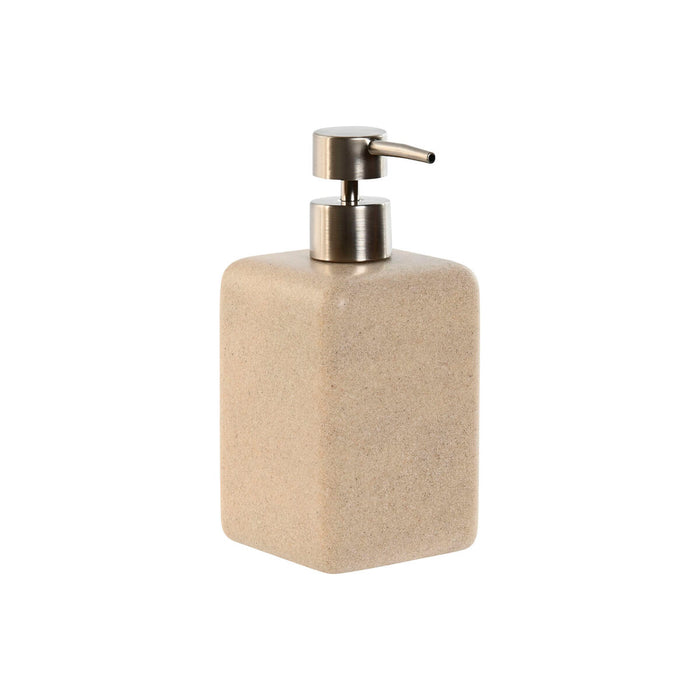 Дозатор за Сапун Home ESPRIT Сметана Сребрист Смола полиетилен 8 x 8 x 18 cm