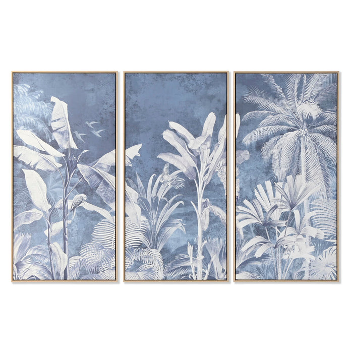 Картина Home ESPRIT Син Палми Тропически 180 x 4 x 120 cm (3 Части)