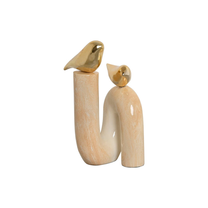Декоративна фигурка Home ESPRIT Златен Слонова кост Птици романтичен 19 x 11,5 x 27 cm