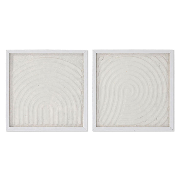 Комплект от 2 снимки Home ESPRIT хартия Кристал 35 x 2 x 35 cm