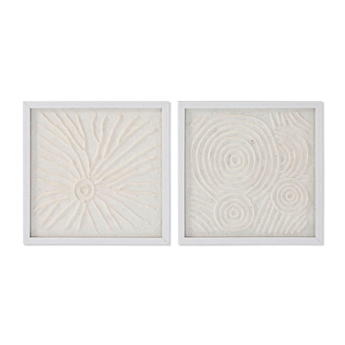 Комплект от 2 снимки Home ESPRIT хартия Кристал 35 x 2 x 35 cm