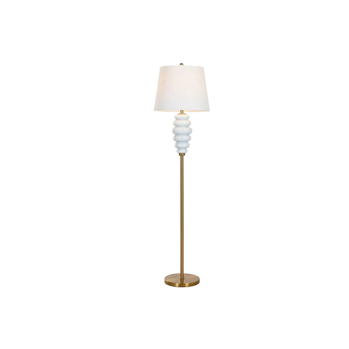 Лампион Home ESPRIT Бял Златен 220 V 43 x 43 x 170 cm