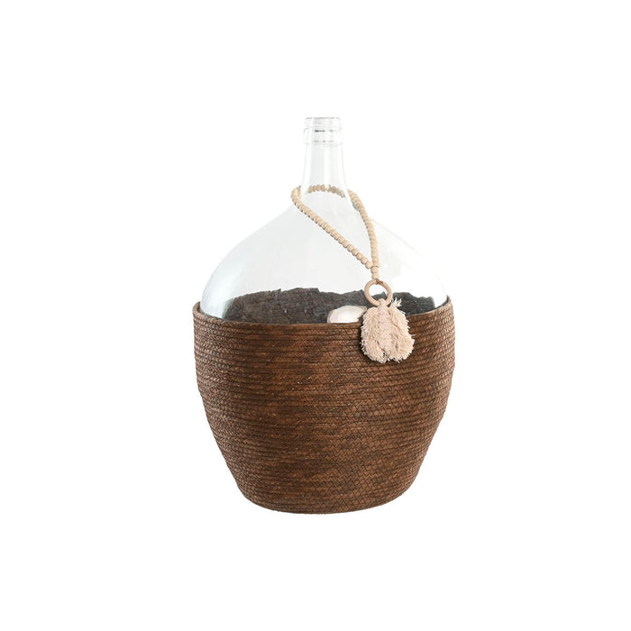Ваза Home ESPRIT Прозрачен Тъмно сив Кристал Колониален 37 x 37 x 55 cm