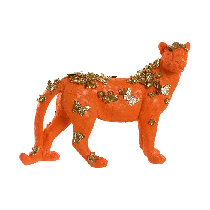 Декоративна фигурка Home ESPRIT Оранжев Златен Леопард 60 x 21,5 x 43 cm