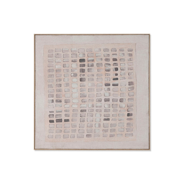 Картина Home ESPRIT Бял Бежов Модерен Скандинавски 100 x 4 x 100 cm