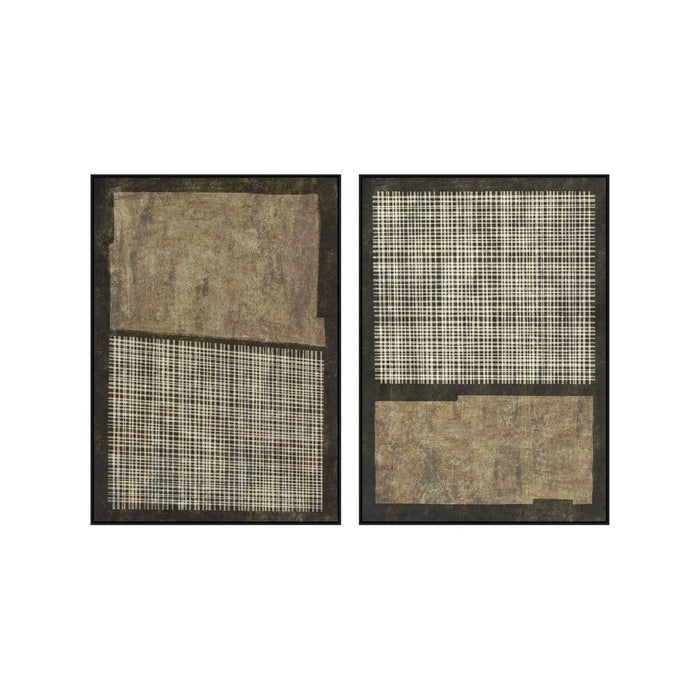 Картина Home ESPRIT Кафяв Черен Модерен Град 100 x 4 x 140 cm (2 броя)