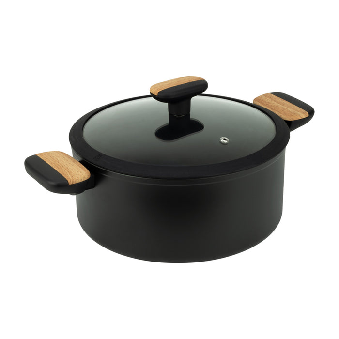 ТЕНДЖЕРА С КАПАК 24 X 11 CM HORECANO BLACK AND WOOD