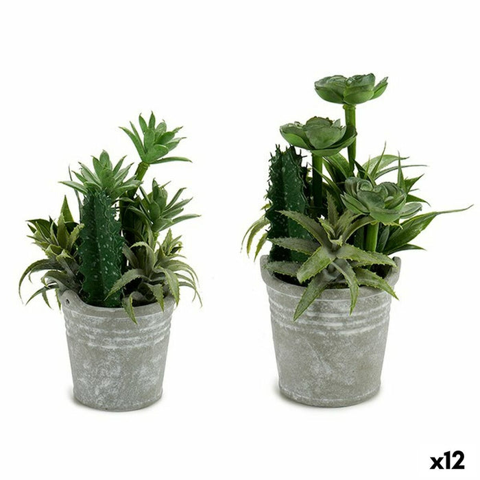 Декоративно Растение Ibergarden XD18-1182A-B XD18-1182A-B Пластмаса Цимент 15 x 24 x 15 cm (12 броя)
