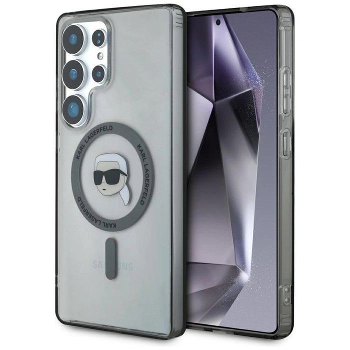 Калъф Karl Lagerfeld Button Karl Head Printed Logo MagSafe Samsung Galaxy S25 Ultra черен