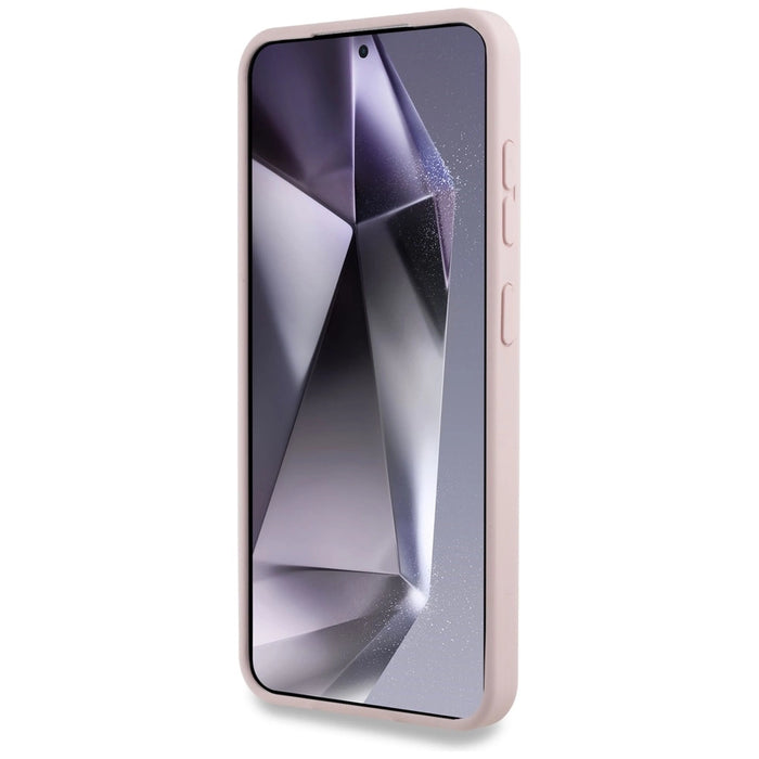 Karl Lagerfeld Силиконов калъф с двойни глави и кръг MagSafe Samsung Galaxy S25 Розов