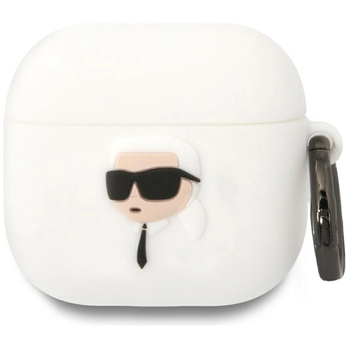 Karl Lagerfeld 3D силиконов NFT калъф за AirPods 4 - бял