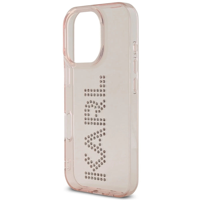 Калъф Karl Lagerfeld IML Rhinestones Logo iPhone 16 Pro Max - розов