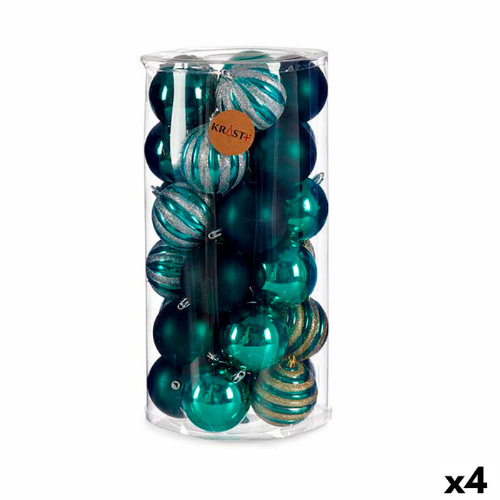 Комплект Коледни Топки Krist+ HM20077-043/079 HM20077-043/079 Син PVC (4 броя)
