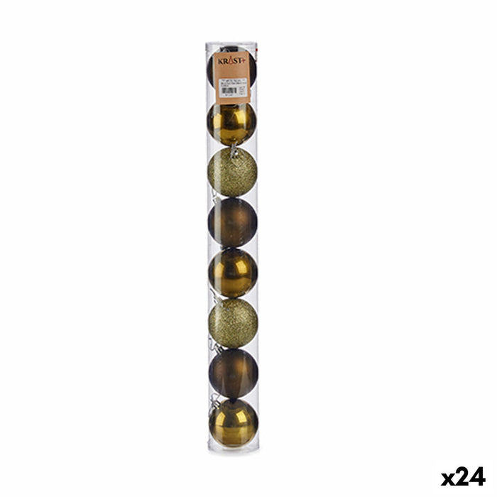 Комплект Коледни Топки Krist+ HM20302-073 HM20302-073 Зелен Пластмаса Ø 7 cm (24 броя)