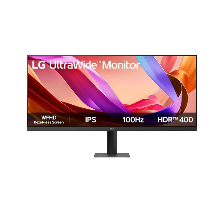 LG 34U511A-B, 34" UltraWide 21:9, IPS, 100 Hz, 5ms, 1000:1, 400cd/m2, WFHD 2560x 1080, sRGB 99%, HDR 400, HDMI, DP, Режим на четене, Dynamic Action Sync, LG Switch, Tilt, LG Switch, Черен