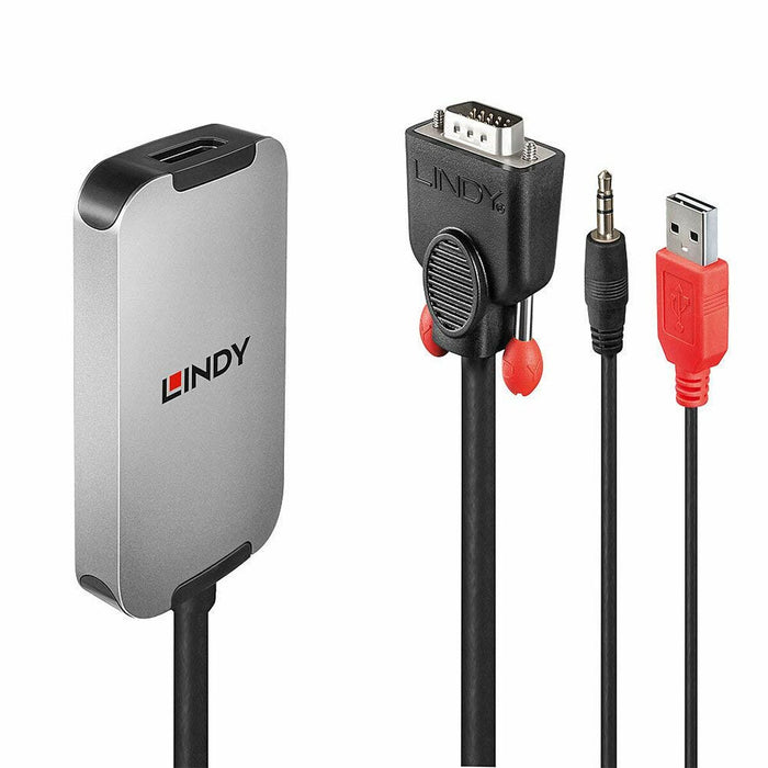 Адаптер за DisplayPort към VGA LINDY 38296 Черен