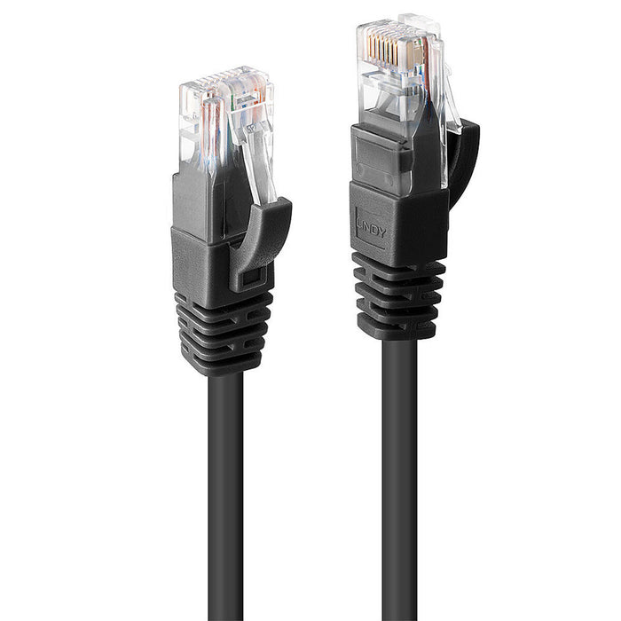 UTP категория 6 твърд мрежови кабел LINDY 48077 Черен 1 m 1 броя
