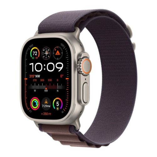 Часовник Apple Watch Ultra 2 GPS + Cellular 49mm Titanium Case with Indigo Alpine Loop Small