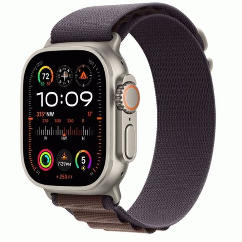 Часовник Apple Watch Ultra 2 GPS + Cellular 49mm Titanium Case with Indigo Alpine Loop Medium