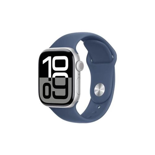 Часовник Apple Watch Series 10 GPS 42mm Silver Alu Case, Denim Sport Band M/L