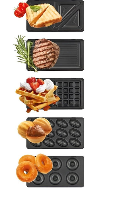 MPM MOP-54 Тостер за сандвичи 5-в-1 черен