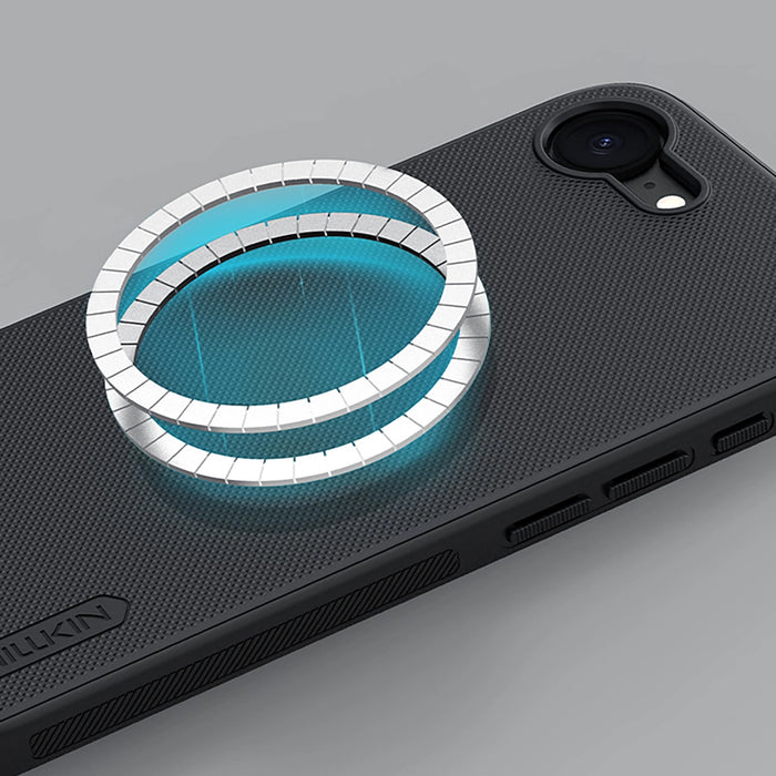 Магнитен калъф Nillkin Super Frosted Shield Pro за iPhone 16e - черен