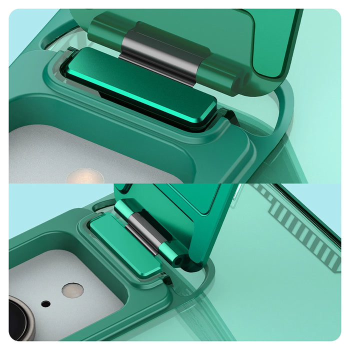 Nillkin Iceblade Prop Case с капак за обектив и стойка за iPhone 16e - зелен