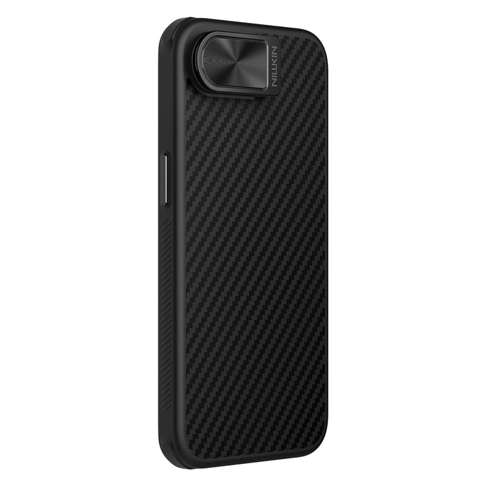 Nillkin CarboProp магнитен калъф с капак за камера и стойка за iPhone 16e - черен