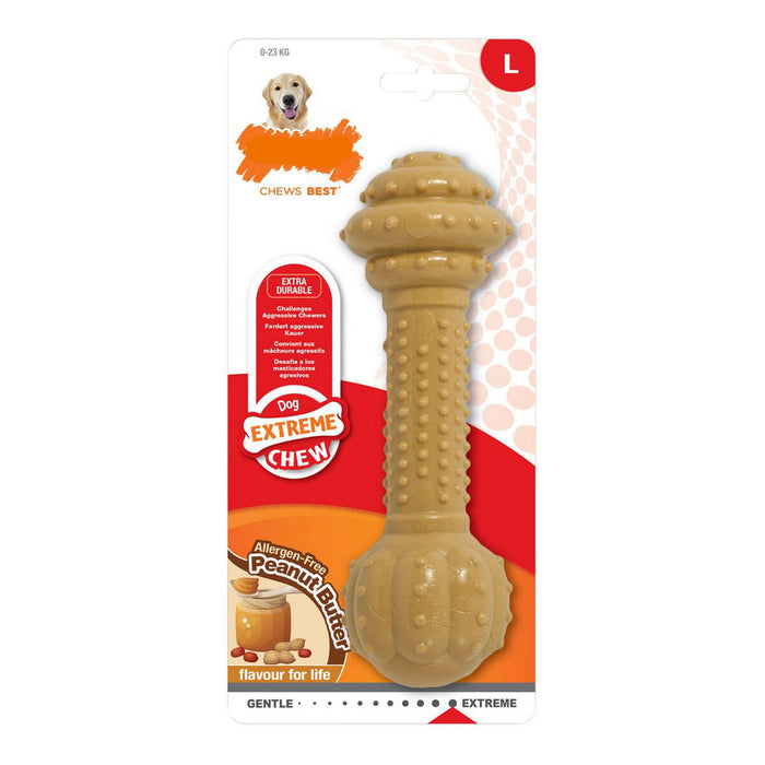 Гризалка за кучета Nylabone Extreme Chew Barbell Найлон Фъстъчено масло