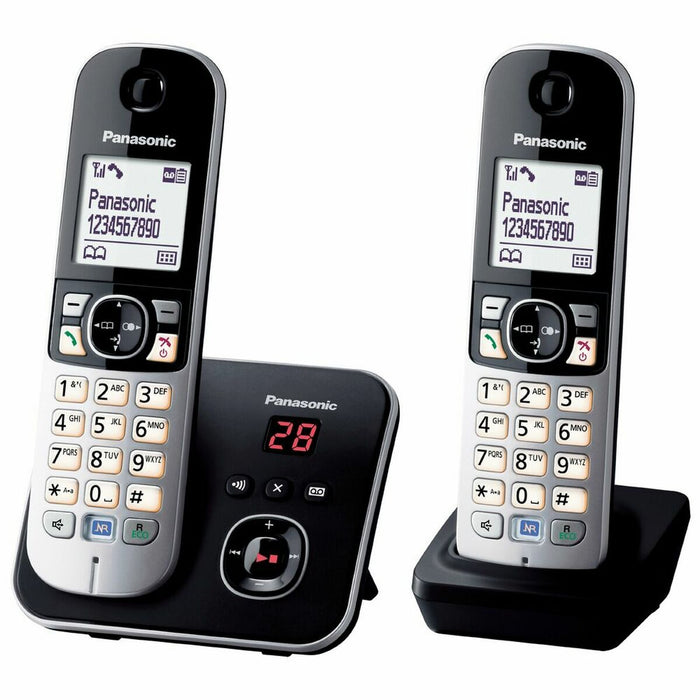 Безжичен телефон Panasonic KX-TG6822FRB Черен Сив