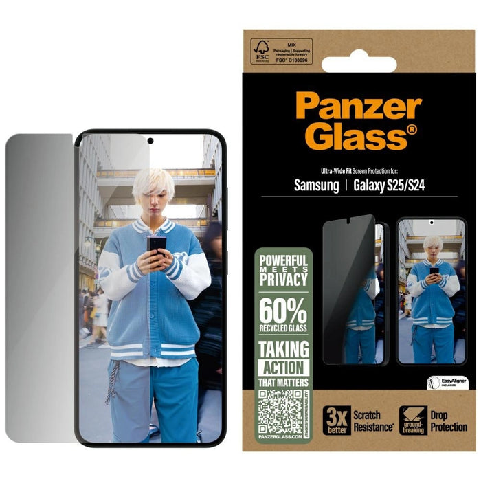 PanzerGlass Ultra-Wide Fit Privacy Glass за Samsung Galaxy S25
