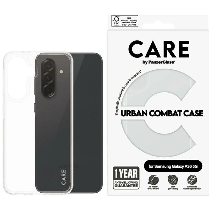 CARE by PanzerGlass Flagship Urban Combat Case за Samsung Galaxy A36 5G - Прозрачен