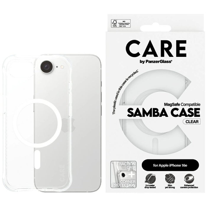 Калъф CARE by PanzerGlass Fashion MagSafe за iPhone 16e - прозрачен