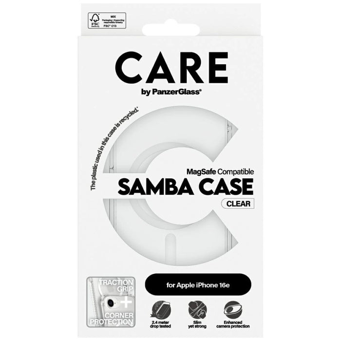 Калъф CARE by PanzerGlass Fashion MagSafe за iPhone 16e - прозрачен