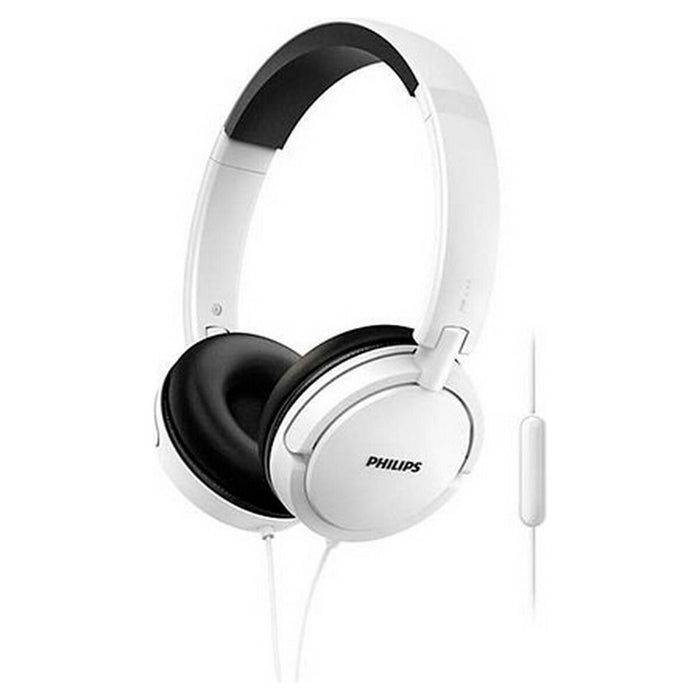 Слушалки с лента за глава Philips Бял С кабел