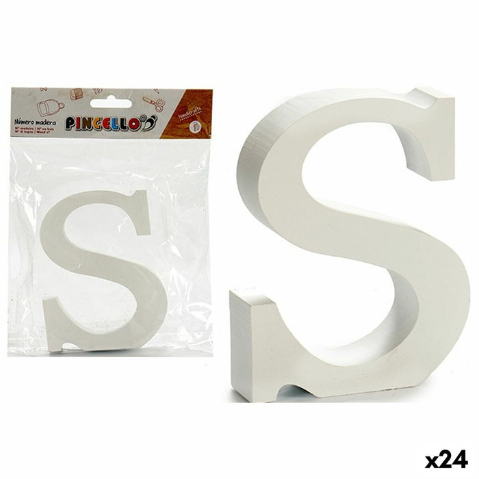 Писмо Pincello 1711055 S Бял Дървен 2 x 16 x 14,5 cm (24 броя)