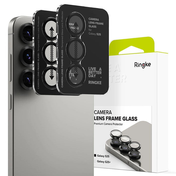 Ringke Camera Frame Protector 2-pack за Samsung Galaxy S25 - черен