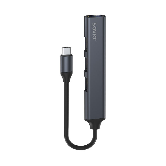 SAVIO AK-71 USB-C хъб - 3 x USB-A 2.0, 1 x USB-A 3.0, 4-в-1, 5 Gbps