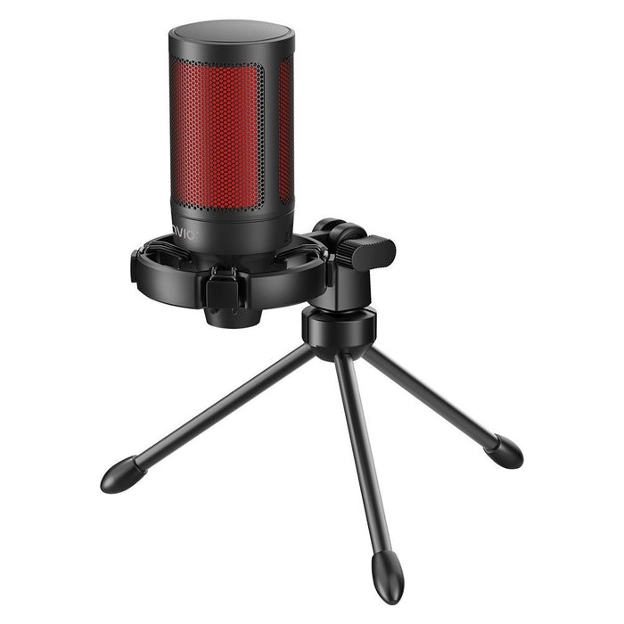 Жичен геймърски микрофон SAVIO с подсветка, статив, USB, SONAR PRO